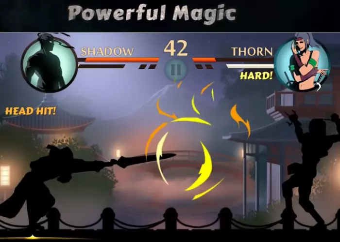 Power full magic system in Shadow Fight 2