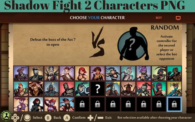 Shadow Fight 2 all Characters PNG